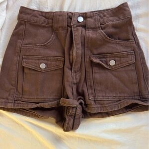 Shein cargo denim shorts